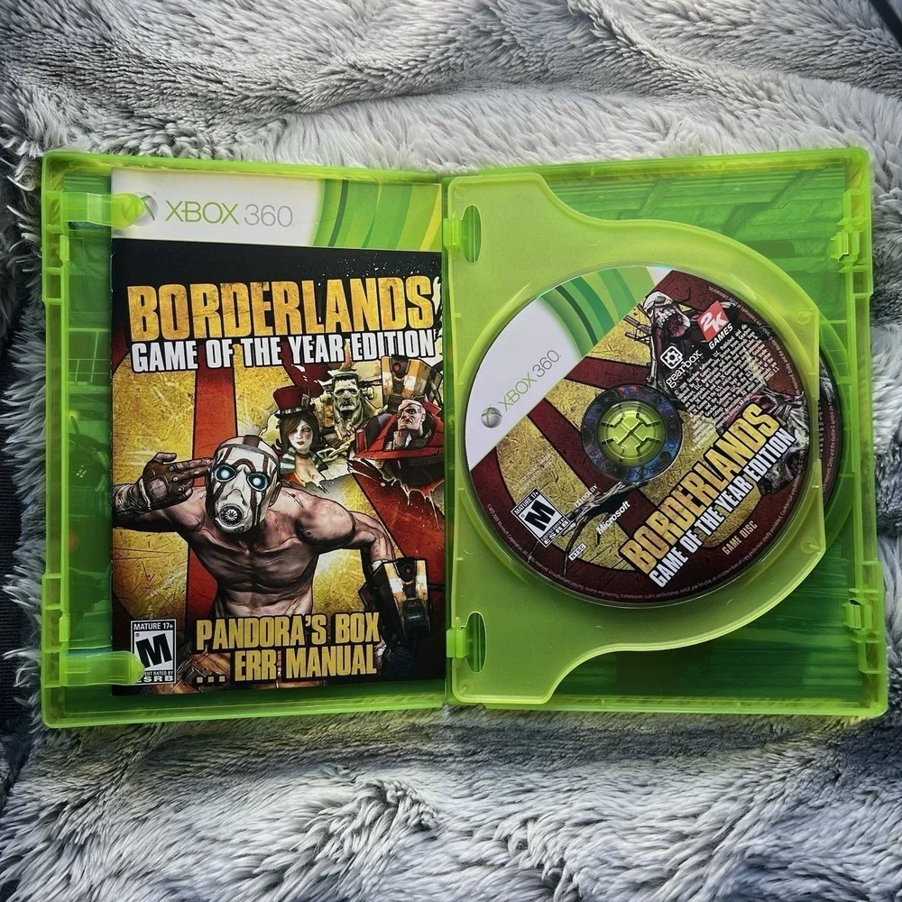 Xbox 360 Borderlands Game‎ of the Year Edition Complete Collection W/ Map Poster